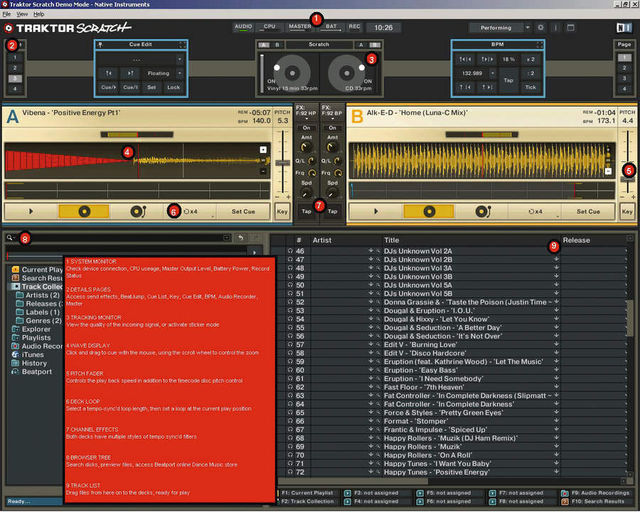 Click and drag the wave display to cue files.
